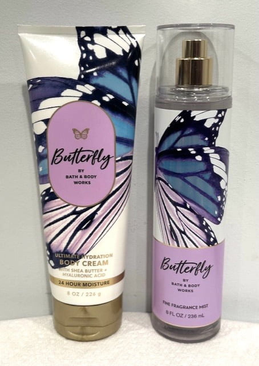 Bath & Body Works Butterfly Body Care Combo, Body Cream 8 oz