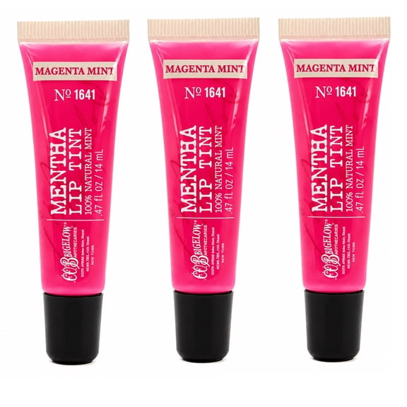 Bath & Body Works C.O. Bigelow Mentha Lip Tint, Magenta Mint - Pack of 3