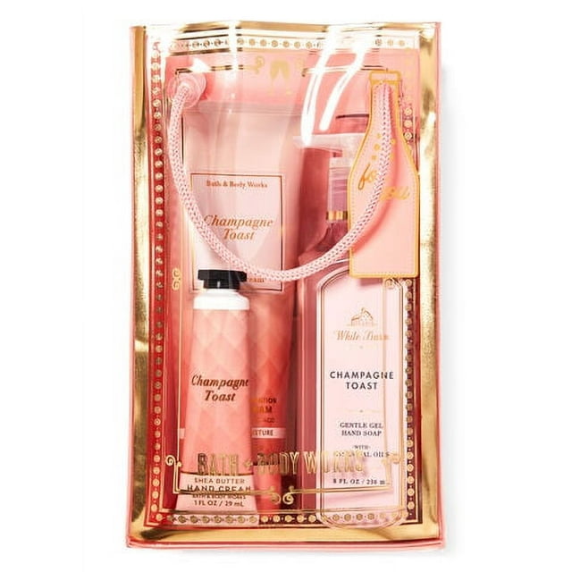 Bath and Body Works CHAMPAGNE TOAST Gift Bag Set Ultimate Hydration