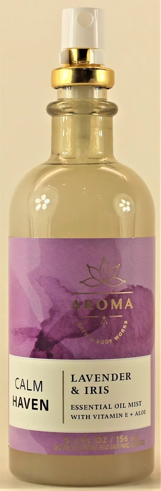 Bath & Body Works Calm Haven - Lavender & Iris Essential Oils Mist 5.3Oz