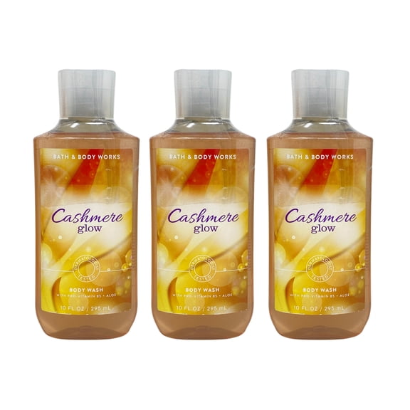 Bath & Body Works Cashmere Glow - 3 Pro Vitamin B5 + Aloe Body Washes (10 fl oz / 295 mL Each)