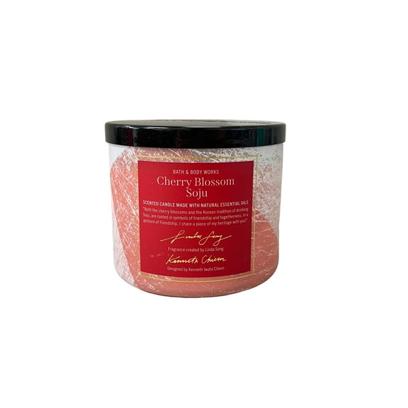 Bath & Body Works Cherry Blossom Soju Scented 3-Wick Candle 14.5 oz