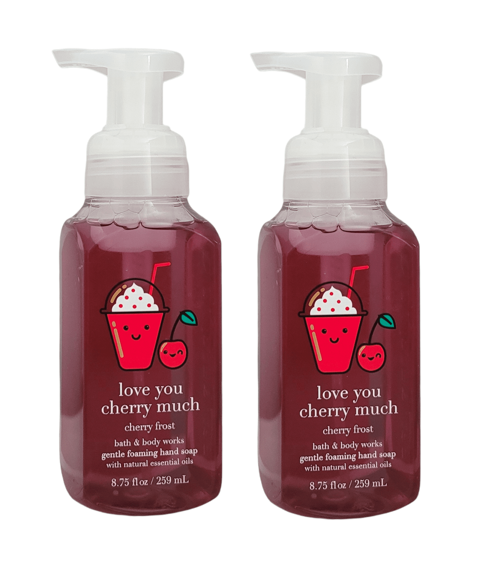 Bath & Body Works Cherry Frost Gentle Foaming Hand Soap 8.75 fl oz Set of 2  - Walmart.com