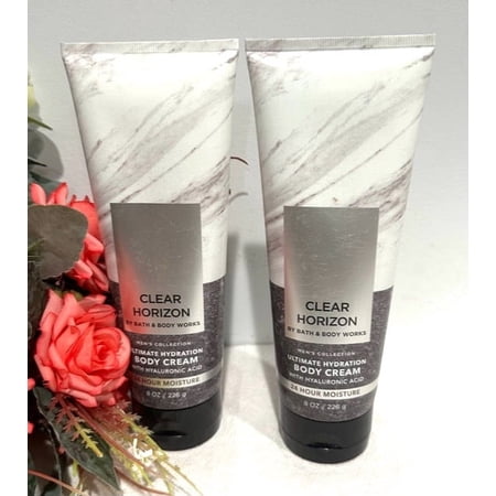 Bath & Body Works Clear Horizon Men's Collection Body Cream, 8 oz (Pack of 2)