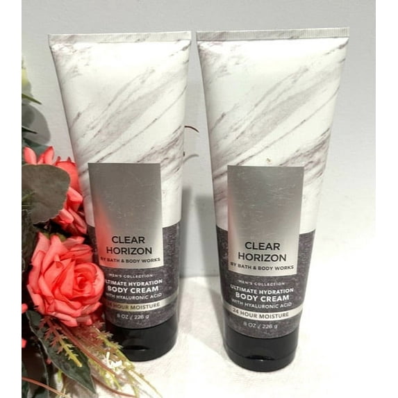 Bath & Body Works Clear Horizon Men's Collection Body Cream, 8 oz (Pack of 2)