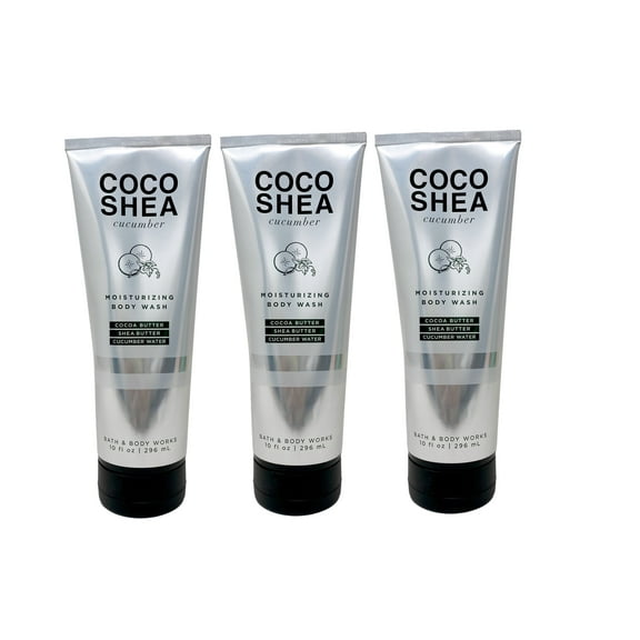Bath & Body Works Coco Shea Cucumber - Pack of Three - Moisturizing Body Wash