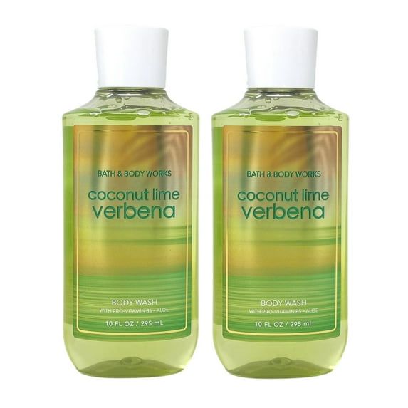 Bath & Body Works Coconut Lime Verbena 2 Pack Body Wash Set - Full Size