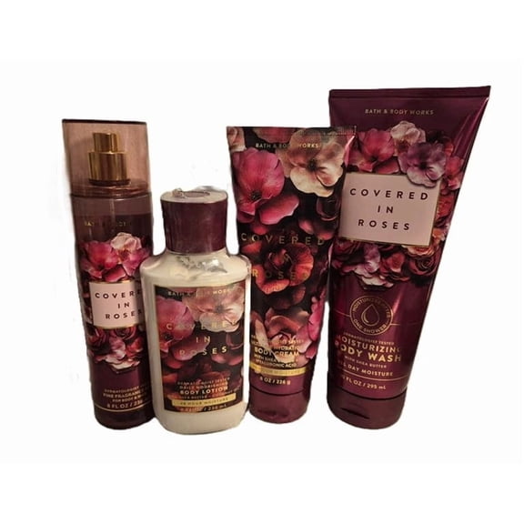 Bath & Body Works Covered in Roses 4-Piece Set