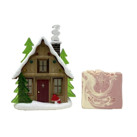 Bath & Body Works Cozy Layered House Nightlight Wallflowers Fragrance Plug With a Himalayan Salts Springs Sample Soap.