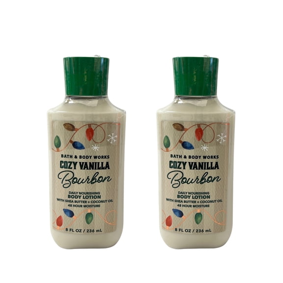 Bath & Body Works Cozy Vanilla Bourbon Body Lotion 8 fl oz 2 Pack