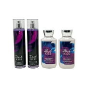 Bath & Body Works DARK KISS Gift Set - 2 Fragrance Mists and 2 Body Lotions - Full Size