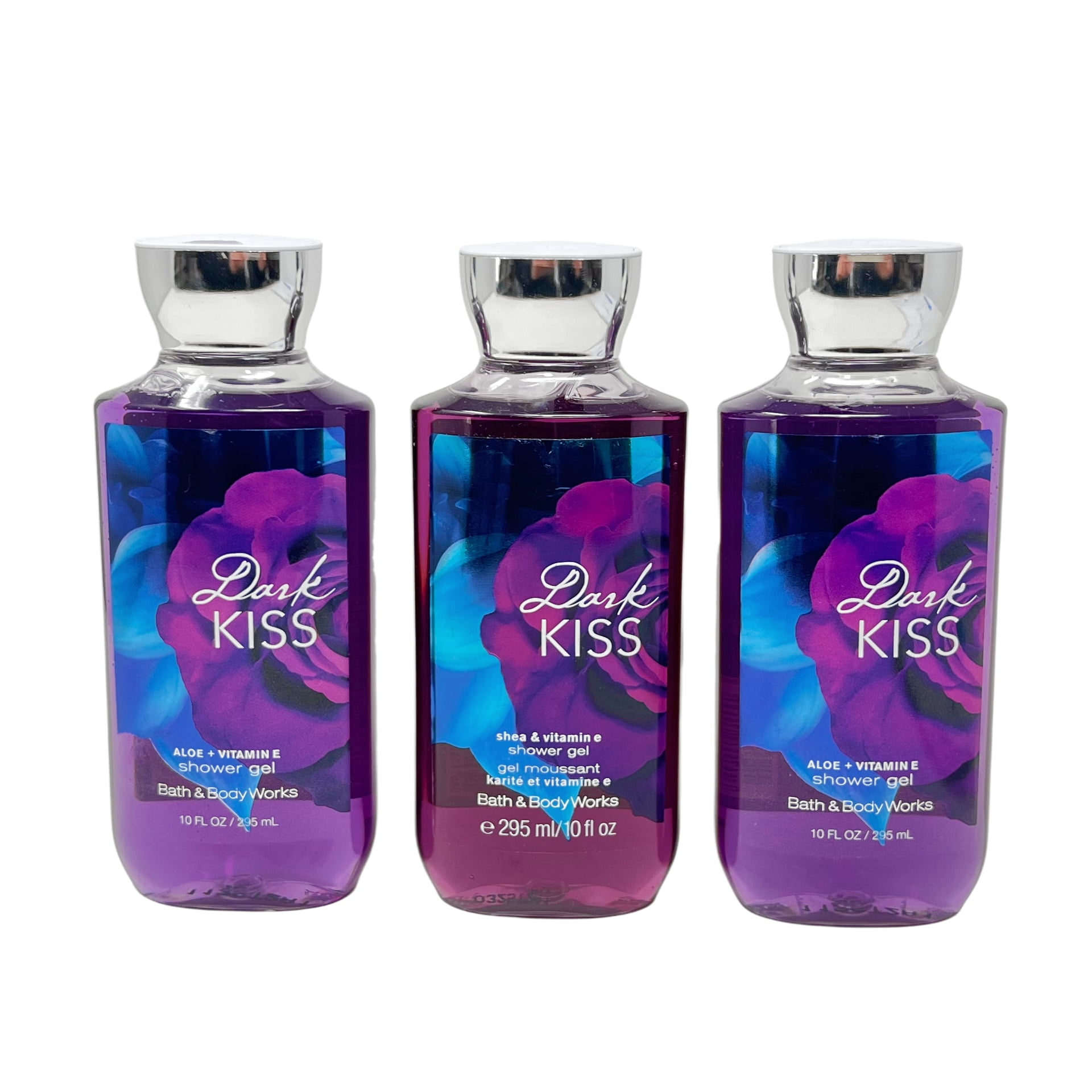 Bath & Body Works DARK KISS Shower Gel - Value Pack Lot of 3 - Full Size