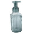 thumbnail image 1 of Bath & Body Works Dark Teal Green Vertical Lines Ribbed Glass Gentle Foaming Hand Soap Dispenser, 1 of 2