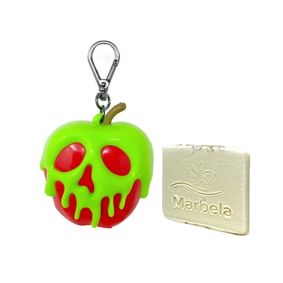 Bath & Body Works Disney Villains Collection Evil Queen Poison Apple Glow-in-the-Dark Hand Gel Holder with a Natural Oats Mini Soap