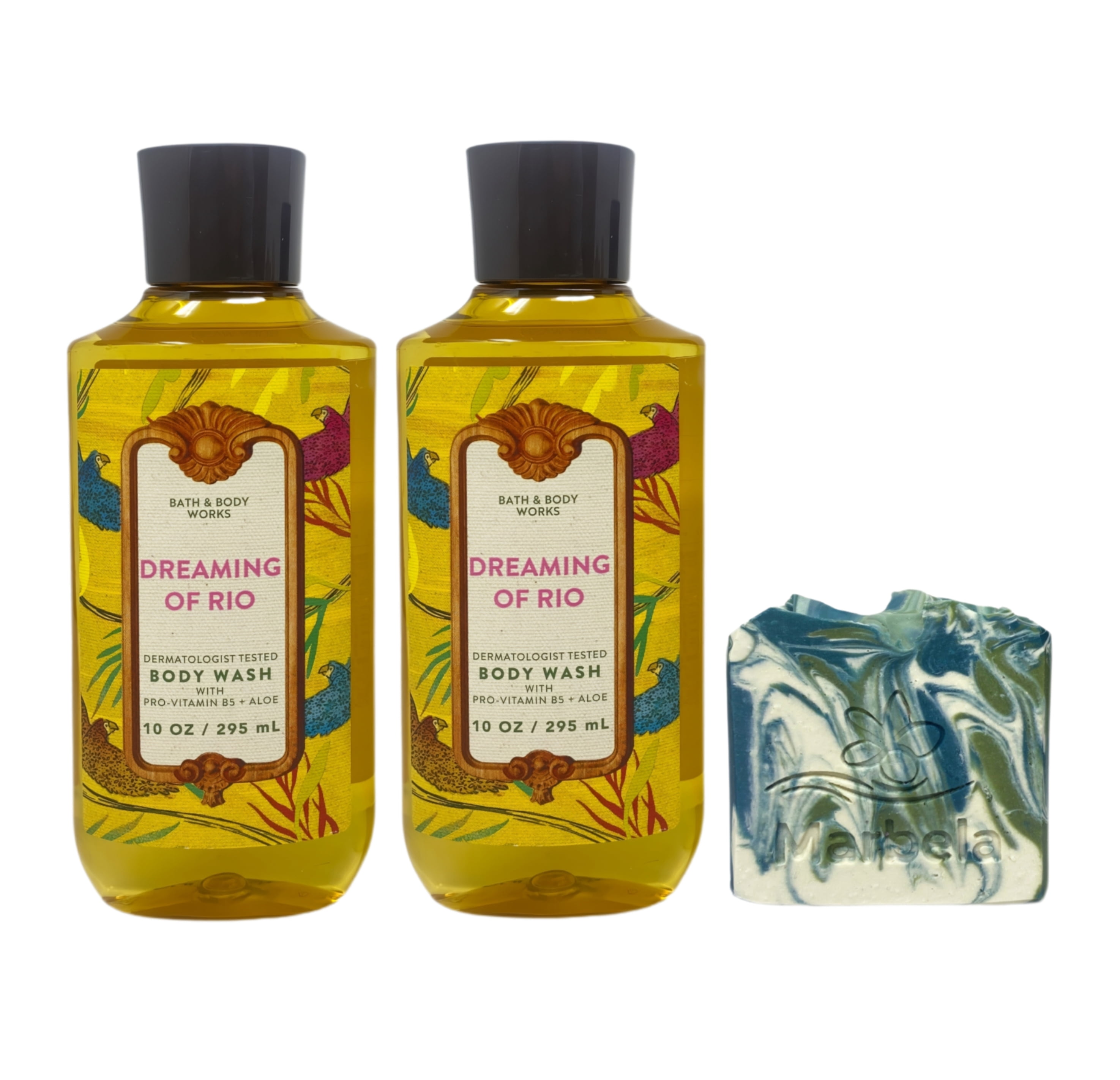 Bath & Body Works Dreaming Of Rio 2 Body Washes with a Zen Garden Bar Soap