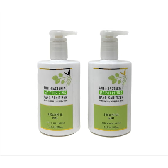 Bath & Body Works EUCALYPTUS MINT Moisturizing Hand Gel - Value Pack Lot of 2 - Full Size