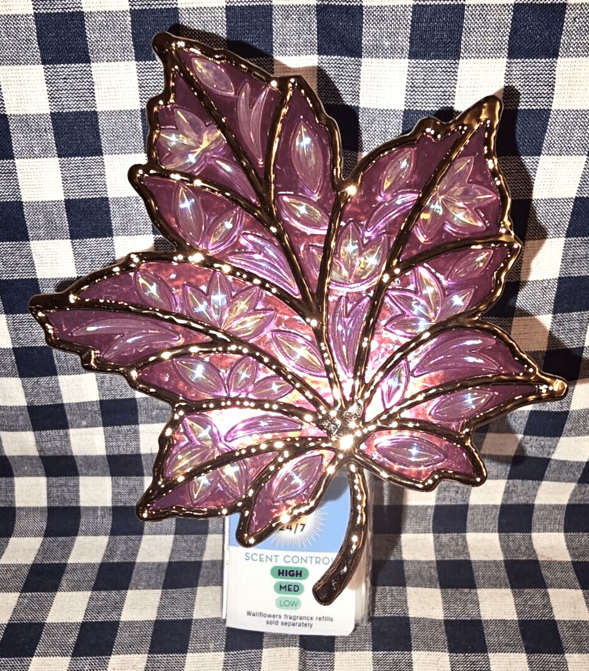 Bath & Body Works Etched Leaf Wallflower SCENT CONTROL NIGHTLIGHT Plug