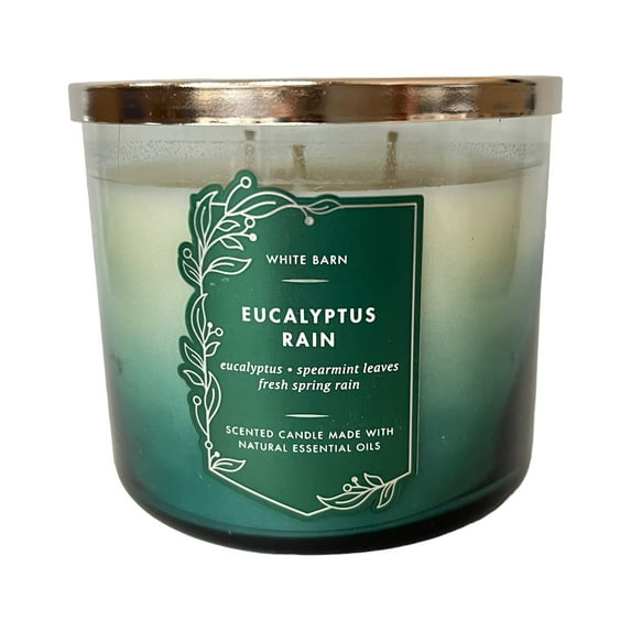 Bath & Body Works Eucalyptus Rain Scented 3 Wick Candle 14.5 oz