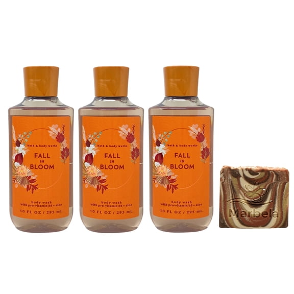 Bath & Body Works Fall In Bloom 3 Body Washes with a Clay Baby Bar Soap