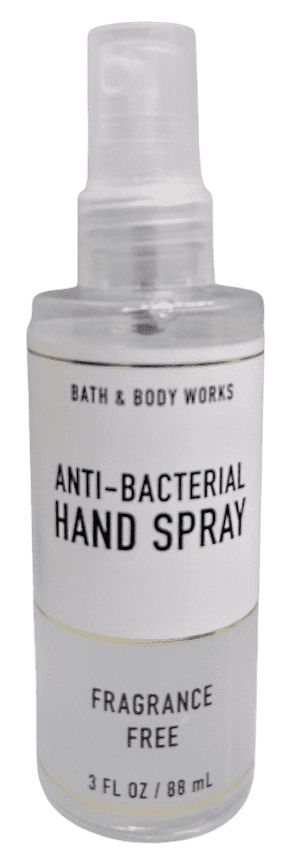 Bath & Body Works Fragrance Free Anti-Bacterial Hand Spray, 3 fl oz