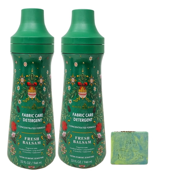 Bath & Body Works Fresh Balsam 2 Fabric Care Detergents with a Fresh Forest Bar Soap