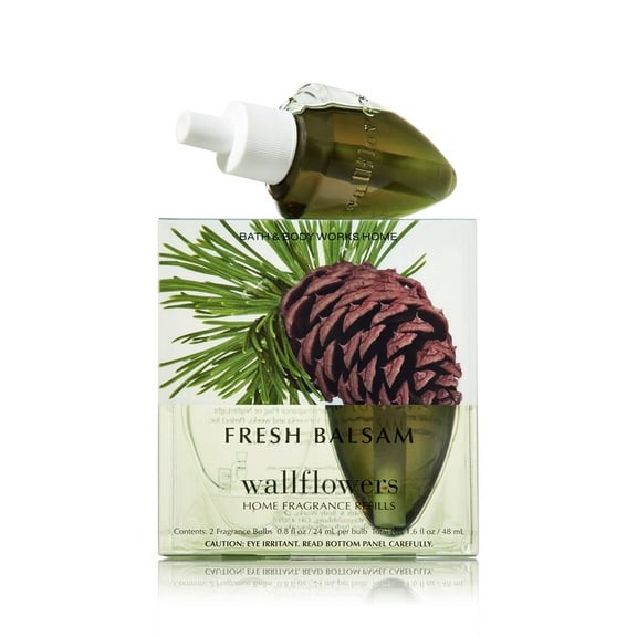 Bath & Body Works Fresh Balsam Wallflower Refill - Signature Collection, 2 Bulbs
