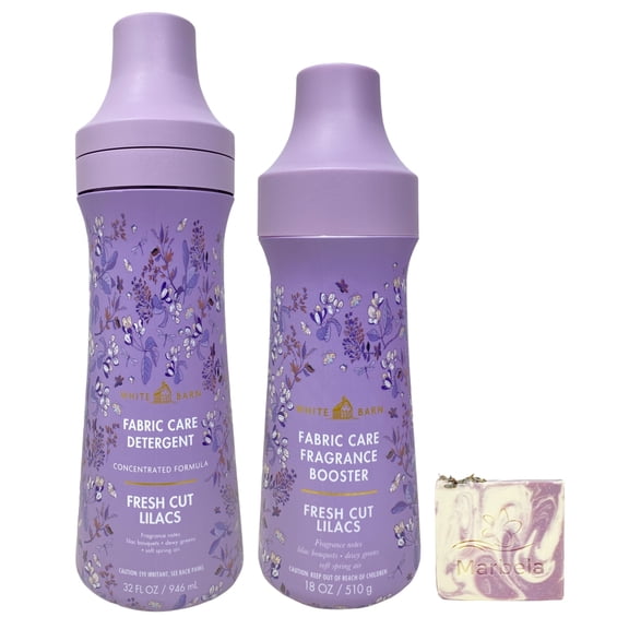 Bath & Body Works Fresh Cut Lilacs Laundry Detergent and Fragrance Booster with a Lavender Dream Bar Soap