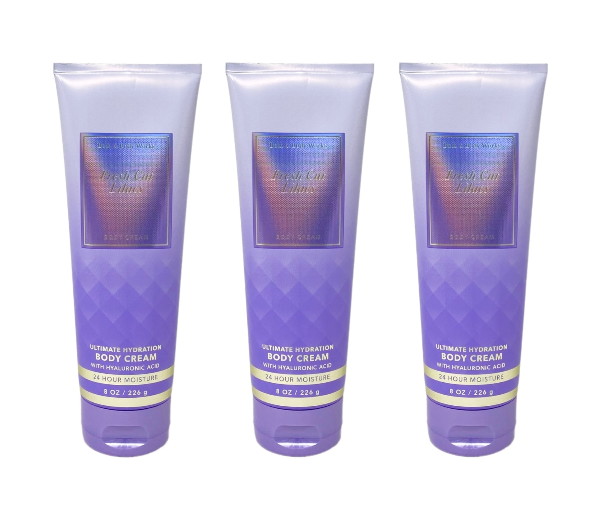 Bath & Body Works Fresh Cut Lilacs Ultimate Hydration Body Cream 3 Pack Set - 8 oz Each