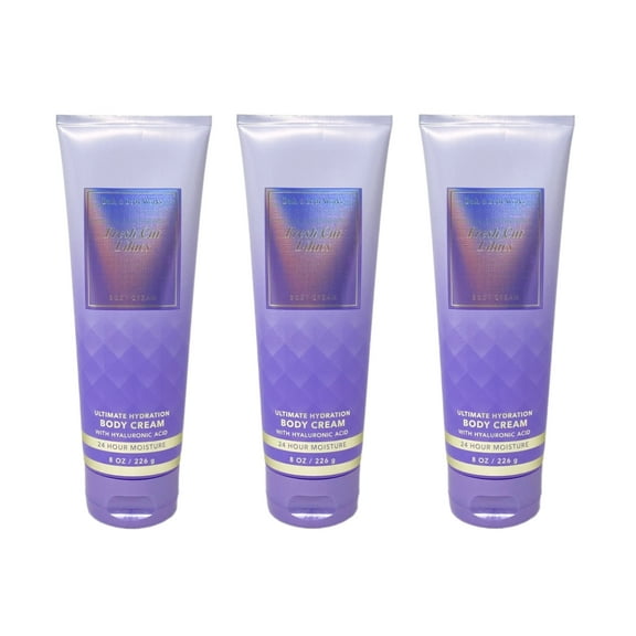 Bath & Body Works Fresh Cut Lilacs Ultimate Hydration Body Cream 3 Pack Set - 8 oz Each