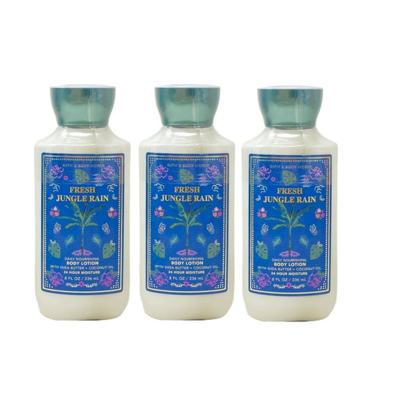 Bath & Body Works Fresh Jungle Rain - Pack of Three - Body Lotion