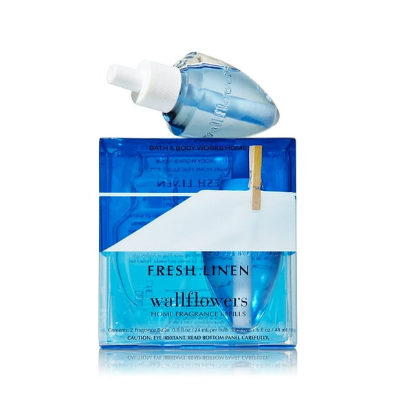 Bath & Body Works Fresh Linen Wallflowers Home Fragrance Refills, 2-Pack (1.6 fl oz total)