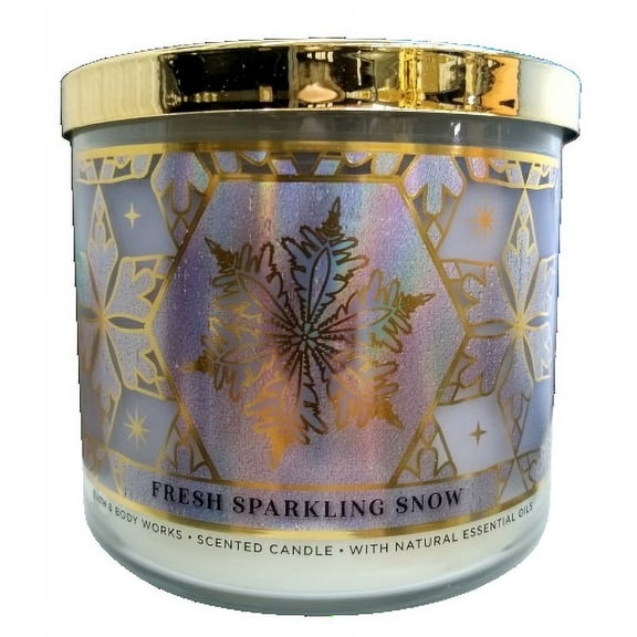 Bath & Body Works Fresh Sparkling Snow 3 Wick Candle