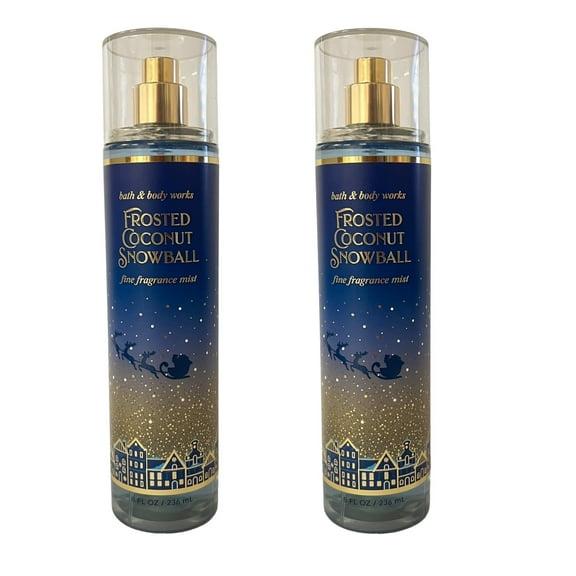 Bath & Body Works Frosted Coconut Snowball Fine Fragrance Mist 8 fl oz 2 Pack