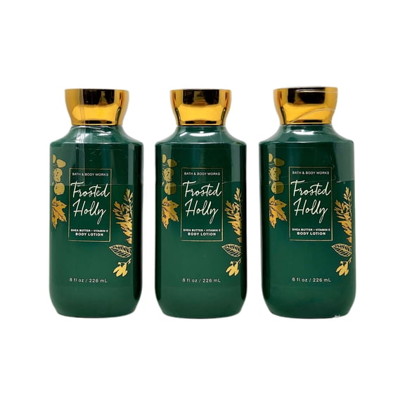 Bath & Body Works Frosted Holly Value Pack - Lot of 3 Body Lotions - Full Size