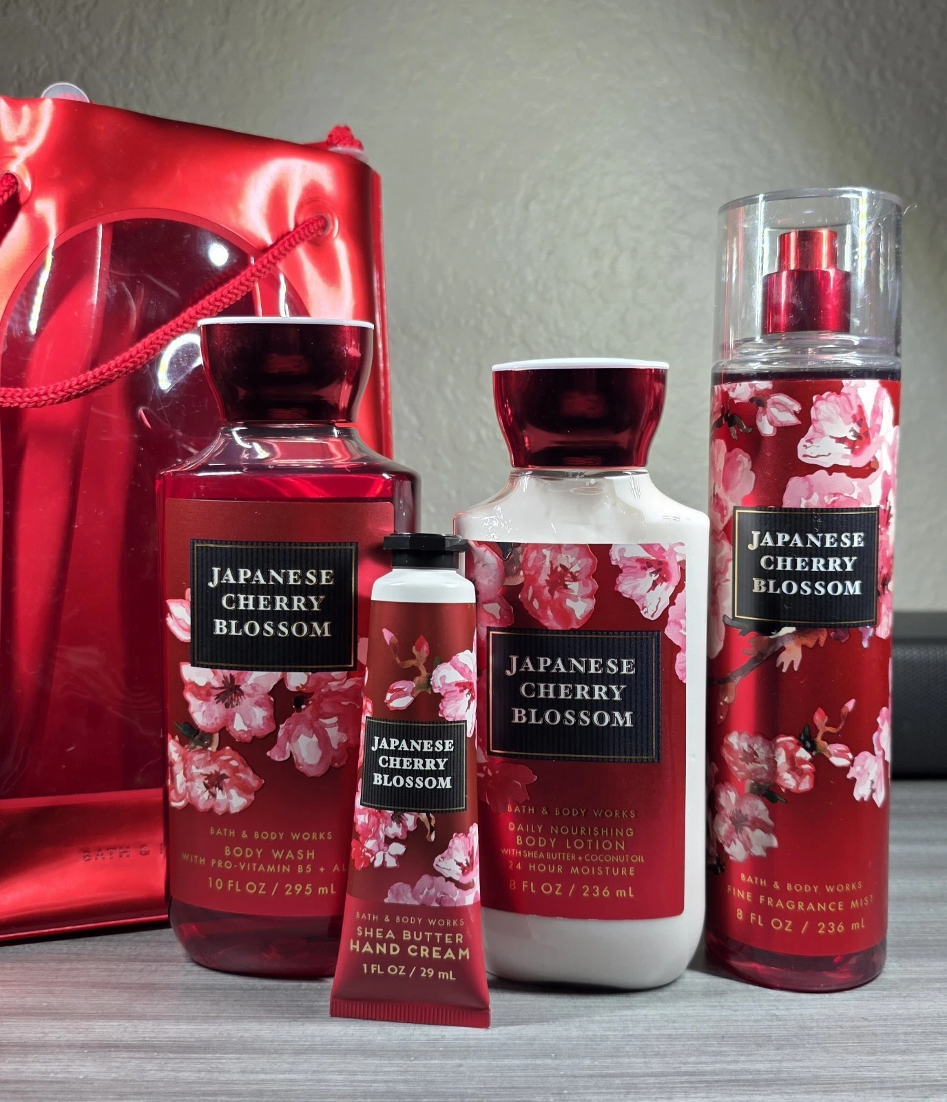 Bath & Body Works Gift Set Japanese Cherry Blossom 5 Piece Gift