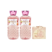 Bath & Body Works Gingham Gorgeous 2 Shower Gels with a Himalayan Salts Springs Bar Soap