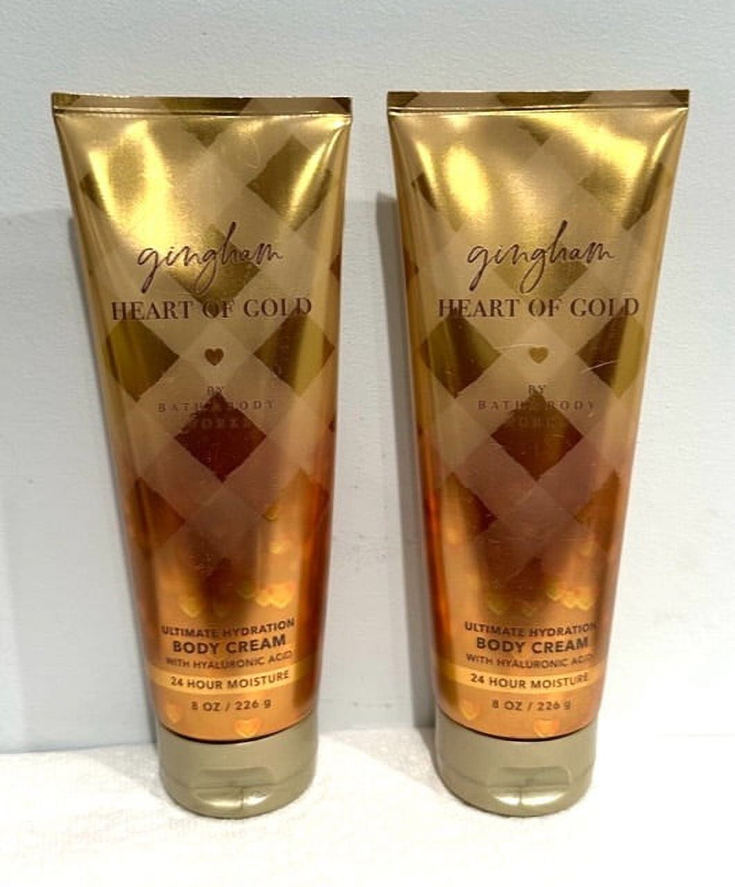 Bath & Body Works Gingham Heart Of Gold Body Cream, 8 oz, Pack of 2