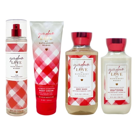 Bath & Body Works Gingham Love - Fine Fragrance Mist, Ultimate Hydration Body Cream, Body Wash and Daily Nourishing Body Lotion
