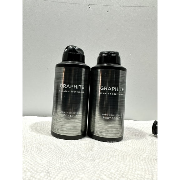 Bath & Body Works Graphite Men's Collection Body Spray 3.7 oz Lot of 2