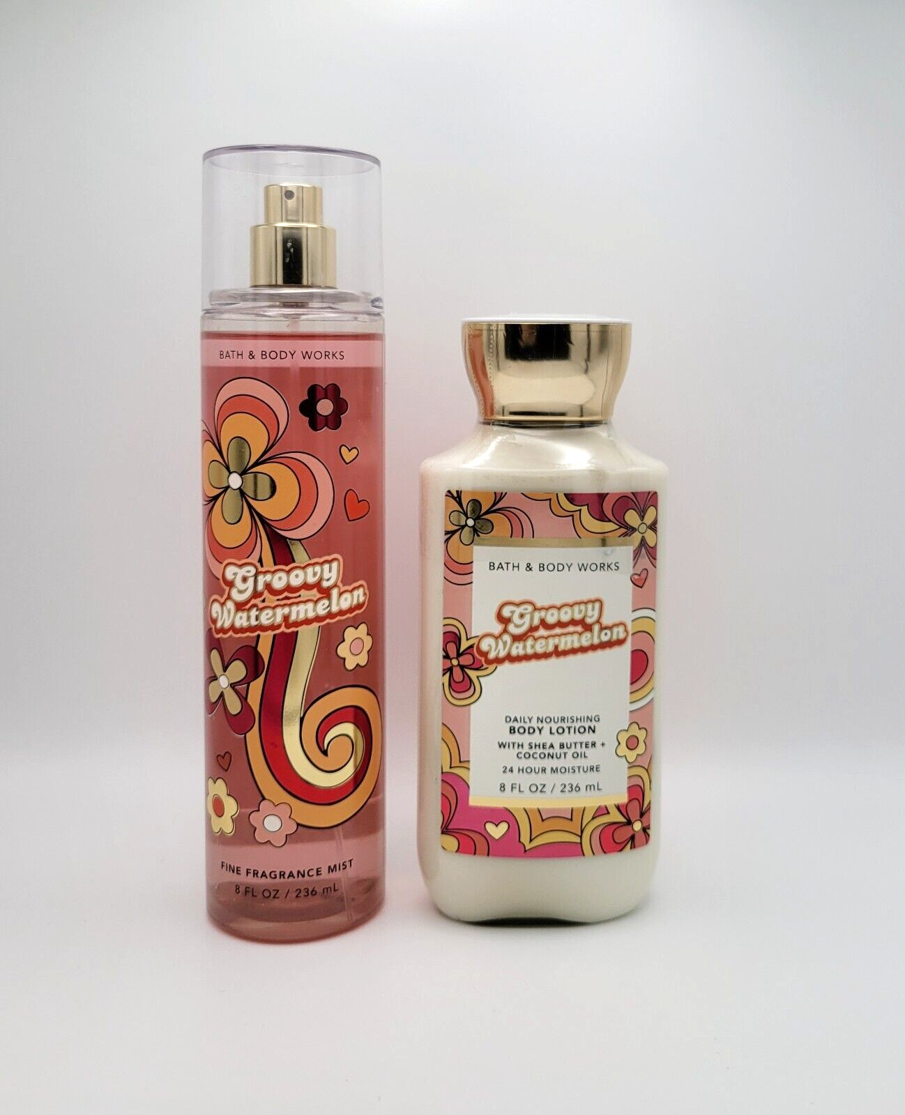 Bath & Body Works Groovy Watermelon Body Mist & Body Lotion 8 fl oz Set