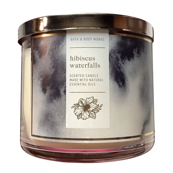 Bath and Body Works Hibiscus Waterfalls 3-Wick Scented Candle (14.5 oz / 411 g)