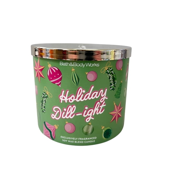 Bath & Body Works Holiday Dill-Ight 3 Wick Candle 14.5 oz