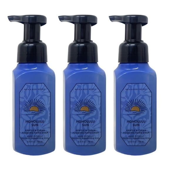 Bath & Body Works Honolulu Sun - 3 Gentle & Clean Foaming Hand Soaps (8.75 fl oz / 259 ml Each)