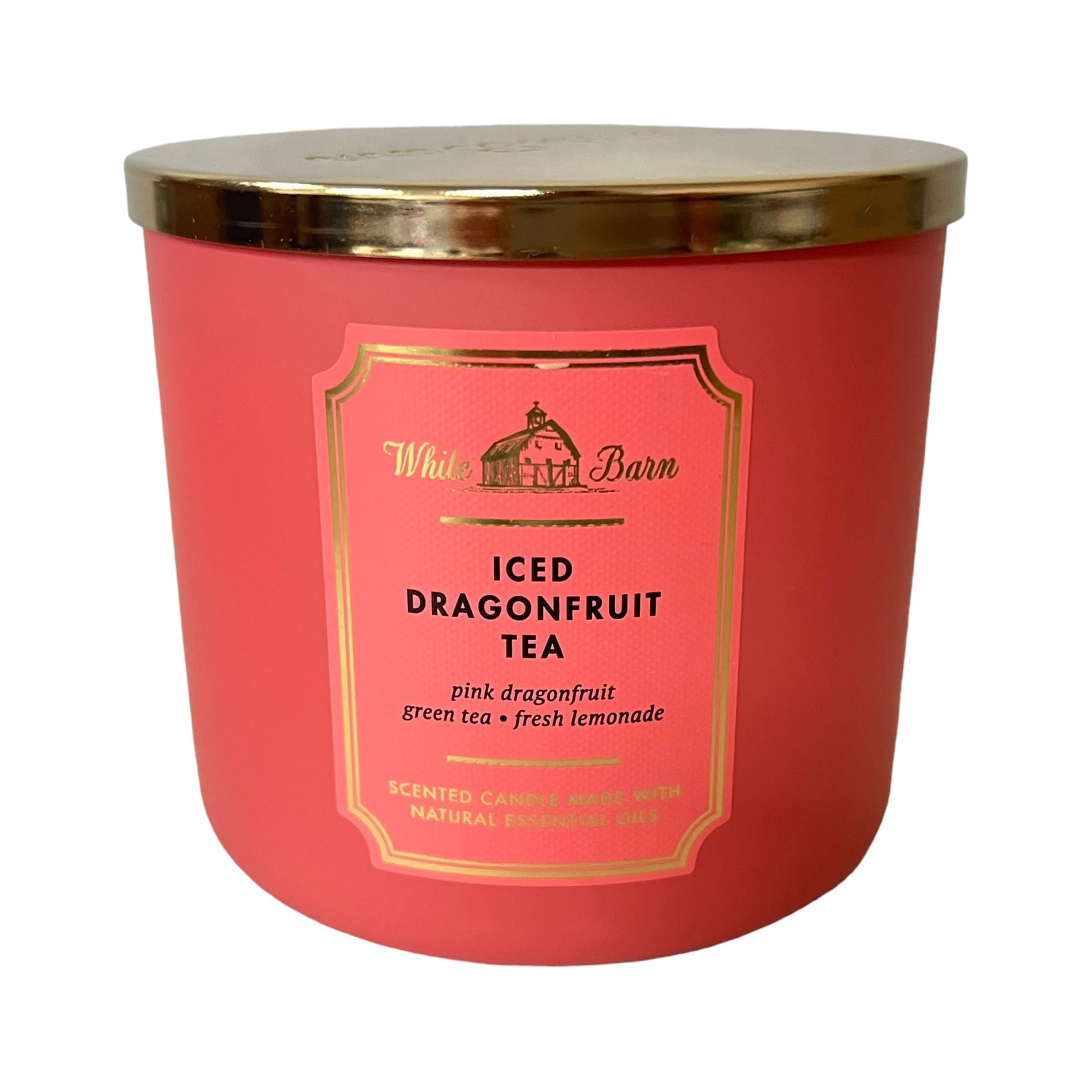 Bath & Body Works Iced Dragonfruit Tea Scented 3 Wick Candle 14.5 oz