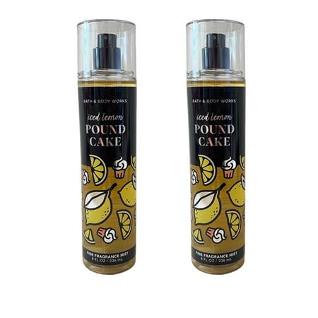 Bath & Body Works Iced Lemon Pound Cake Mist 8 fl oz 2 Pack