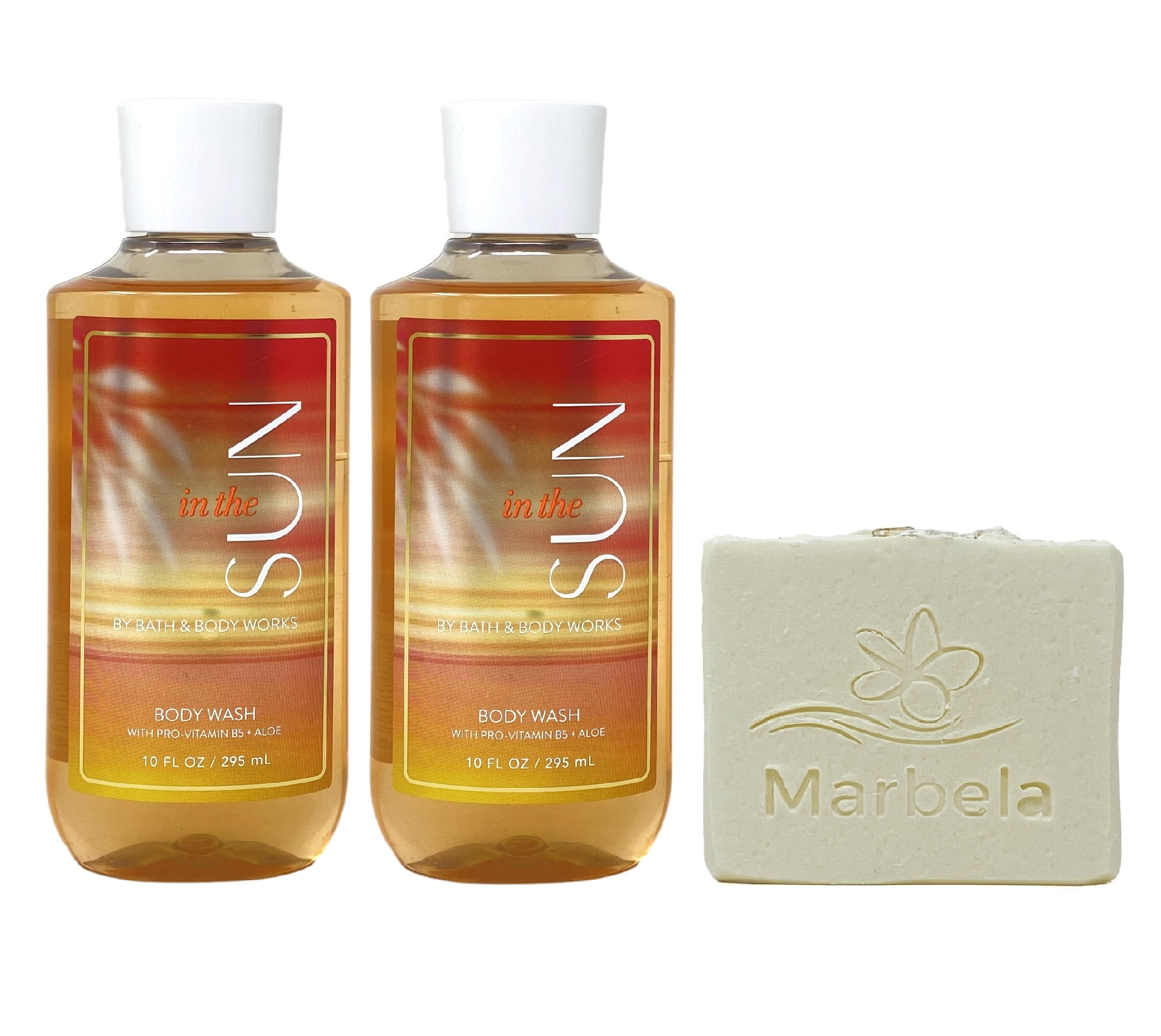 Bath & Body Works In The Sun 2 Pack Body Wash Bundle with a Natural Oats Bar Soap - Full Size