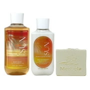 Bath & Body Works In The Sun Body Wash and Body Lotion Duo Set with a Natural Oats Bar Soap - Full Size