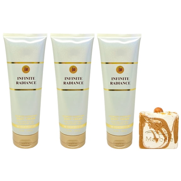 Bath & Body Works Infinite Radiance3 Ultimate Hydration Body Cream with a Peach Gardenia Bar Soap