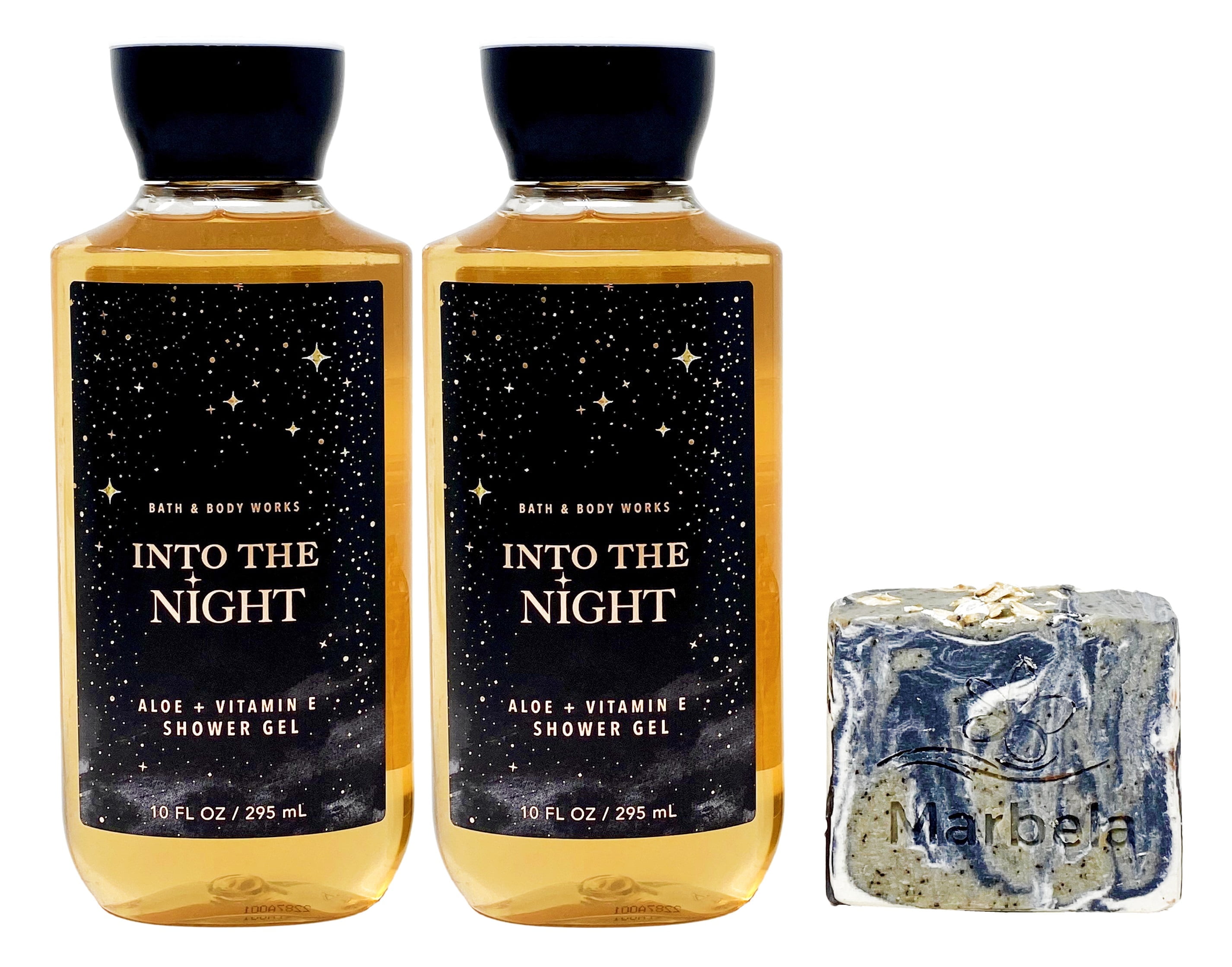 Bath & Body Works Into The Night - 2 Pack Of Shower Gel With a Charcoal Scrub Soap