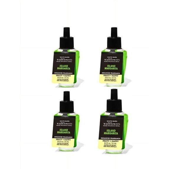 Bath & Body Works Island Margarita Wallflowers Body Wash, 4-Pack, 0.8 Fl Oz